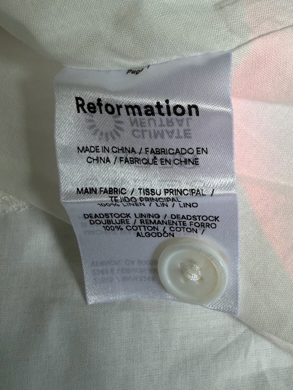 Reformation Huckleberry Button Front 100% Linen Mini Dress in White, Size 10 NWT - Picture 8 of 11